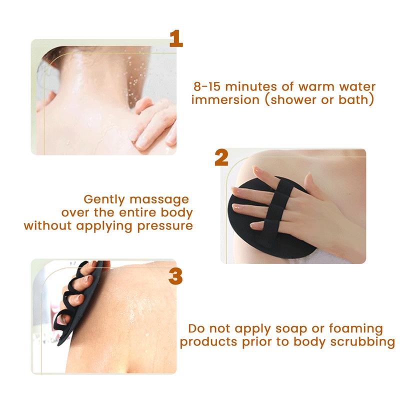 Soft Rubber Shower Scrubber for Efficient Cleansing Body, Gentle Exfoliating Bath Brush for All Kinds of Skin