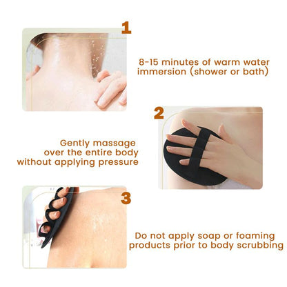 Soft Rubber Shower Scrubber for Efficient Cleansing Body, Gentle Exfoliating Bath Brush for All Kinds of Skin