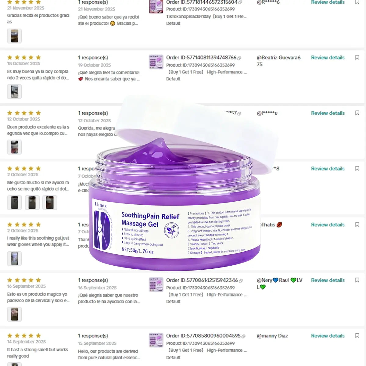 Soothing Pain Relief Massage Gel, High-Performance Joint & Bone Gel