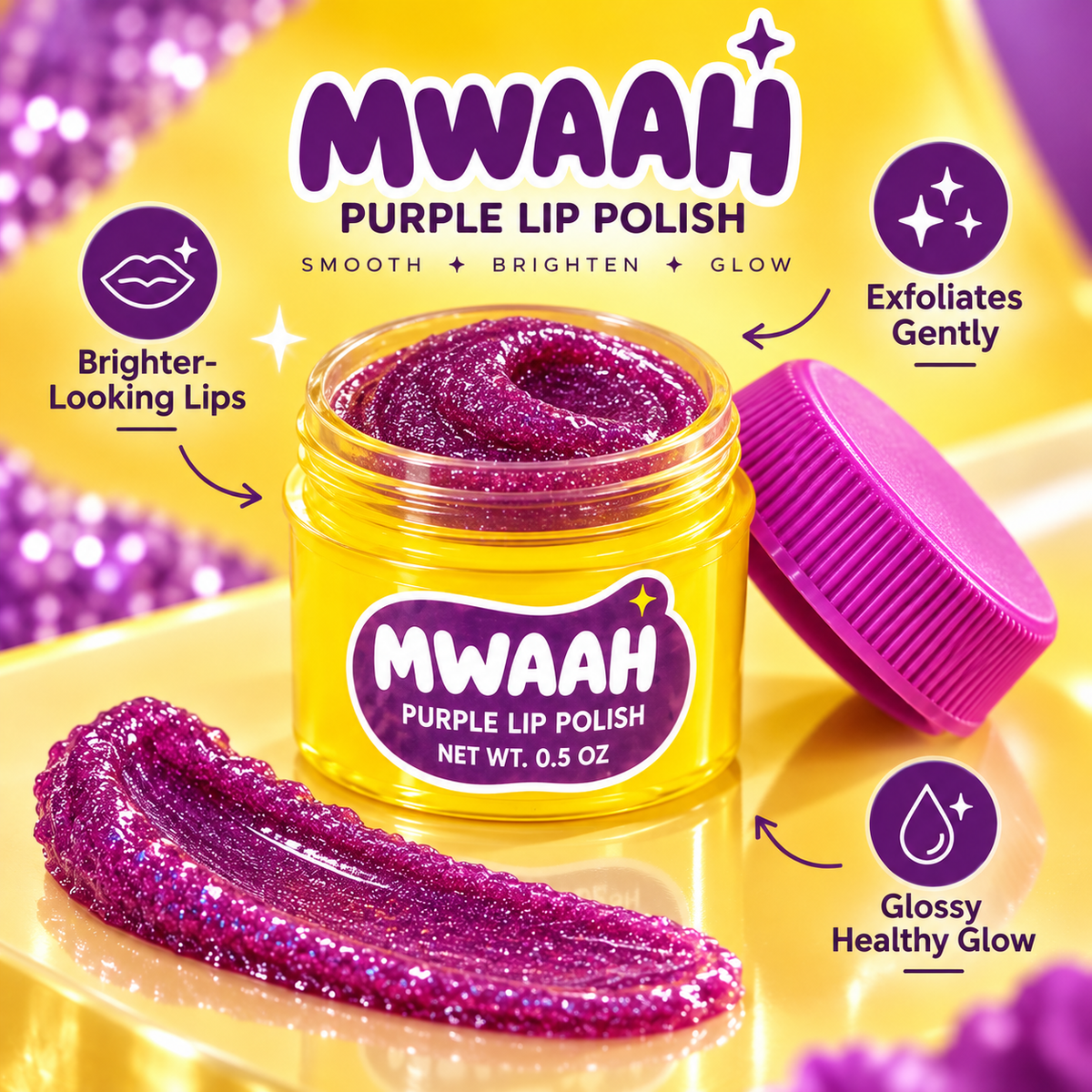 Mwaah Purple Lip Polish