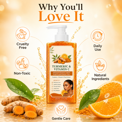Turmeric Vitamin C Scrub Shower Gel