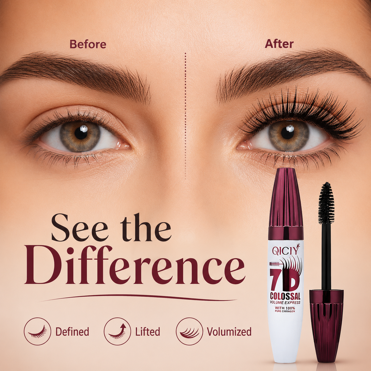 Professional Long-Lasting Curling Mascara
