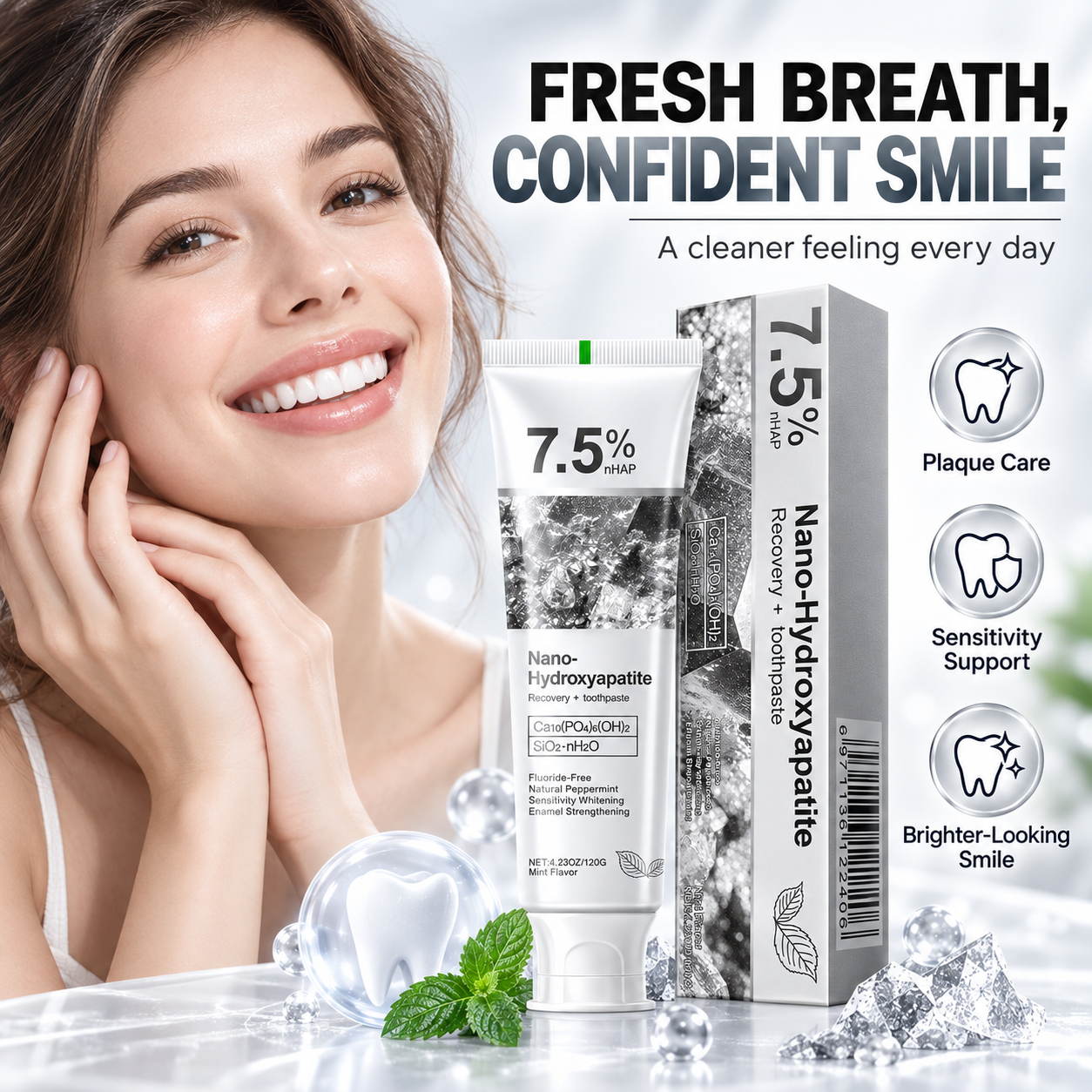 Nano-Hydroxyapatite Repairing Toothpaste