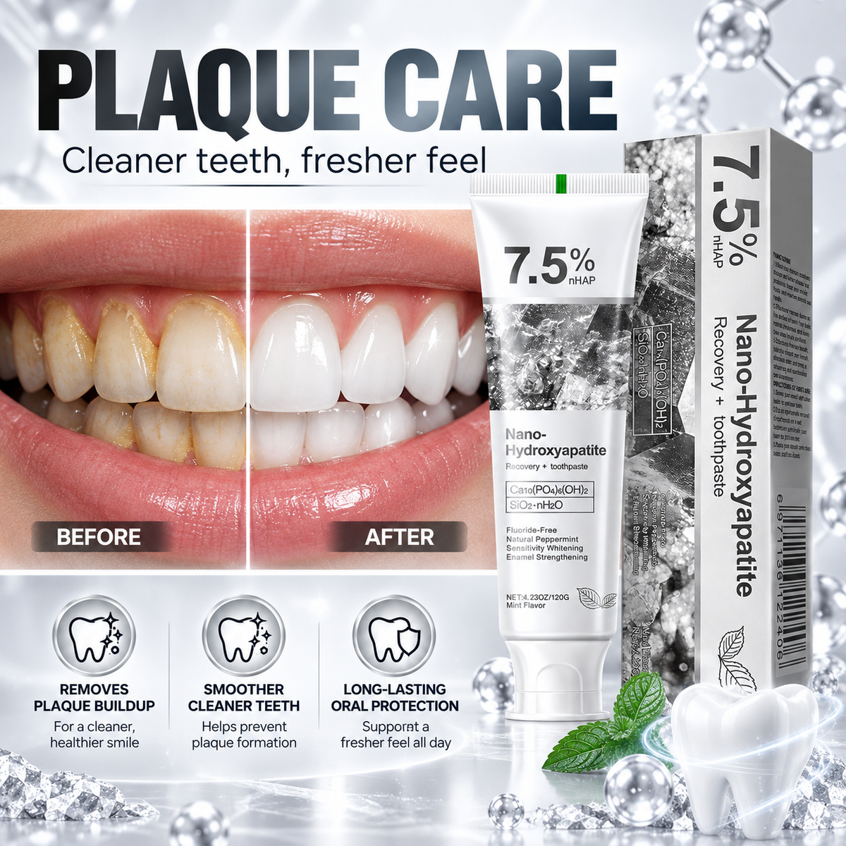 Nano-Hydroxyapatite Repairing Toothpaste