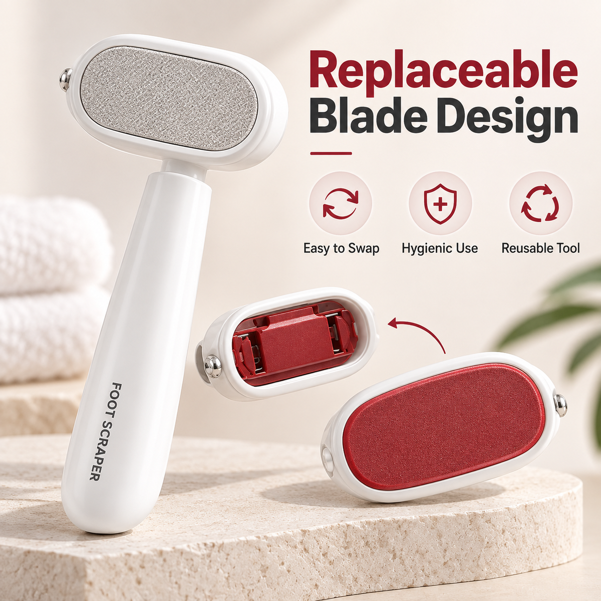 Dual-Sided Stainless Steel Foot Callus Remover & Pedicure Scraper