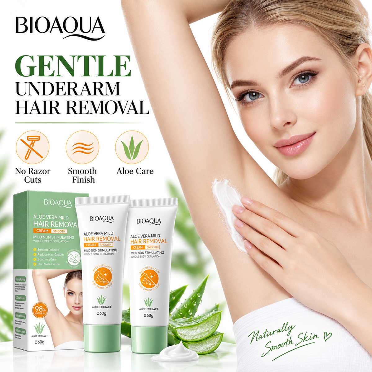 BIOAQUA Aloe Vera Mild Smooth Hair Removal