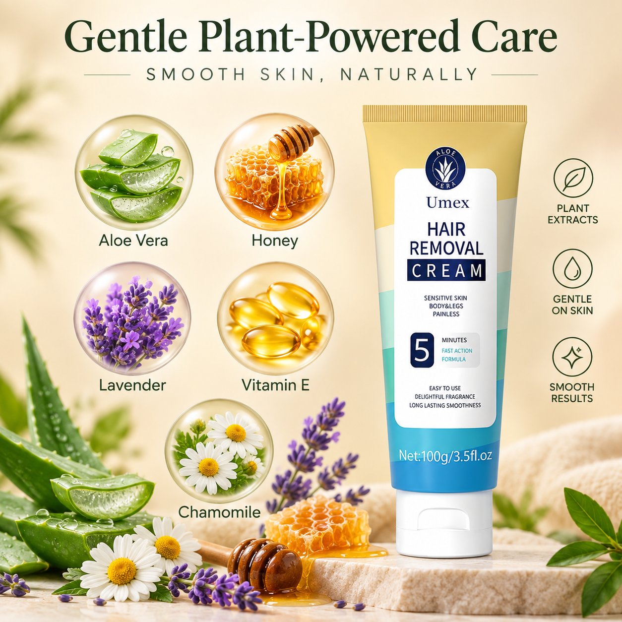 Umex Hair Removal Cream for Men and Women