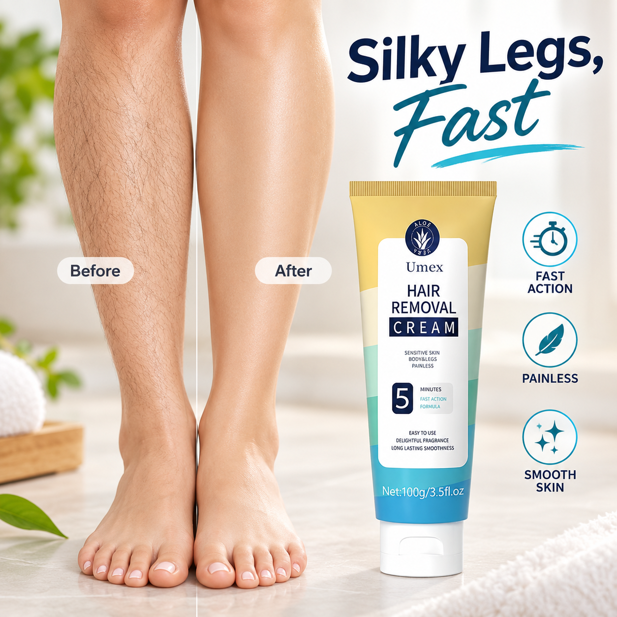 Umex Hair Removal Cream for Men and Women