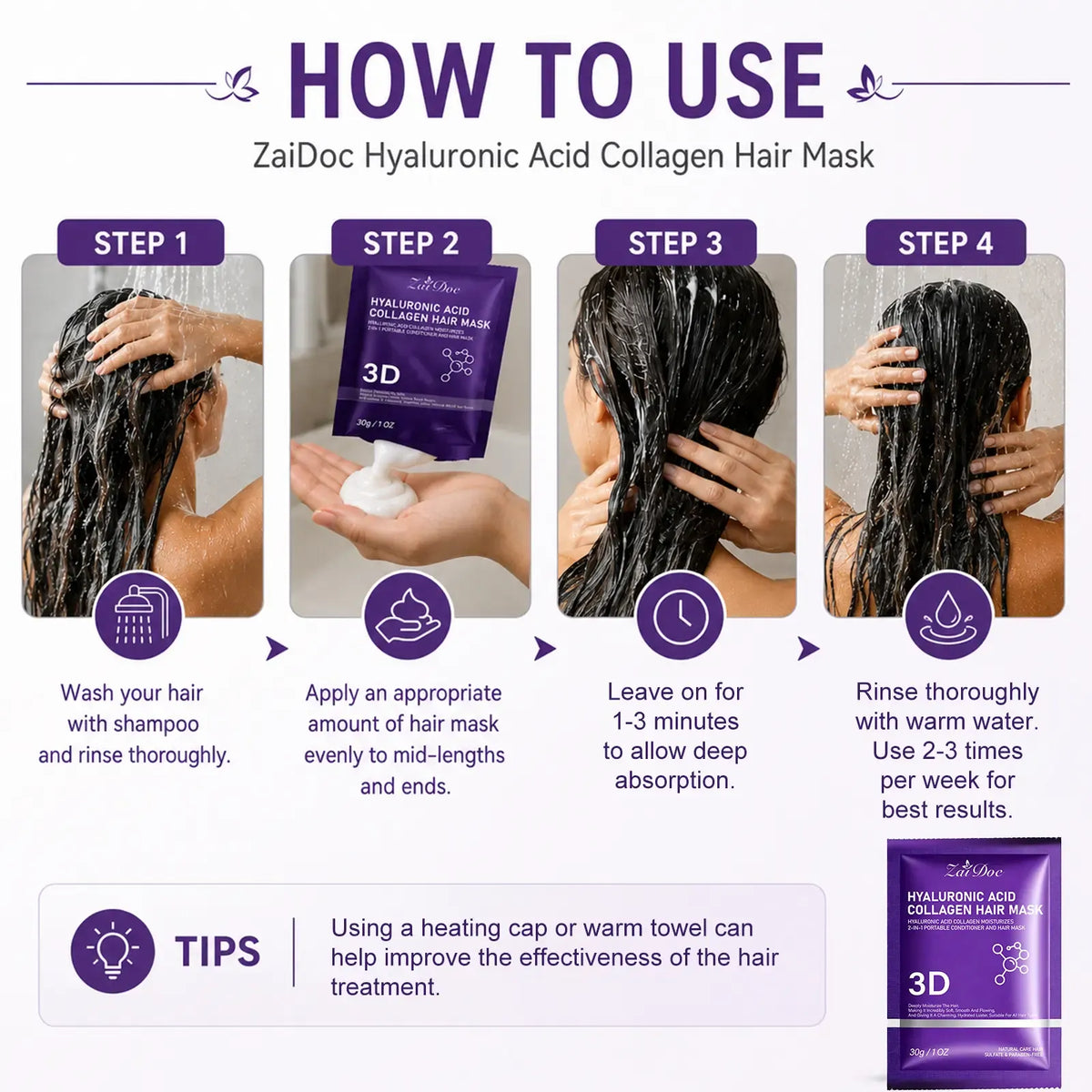 ZaiDoc Hyaluronic Acid Collagen Hair Mask