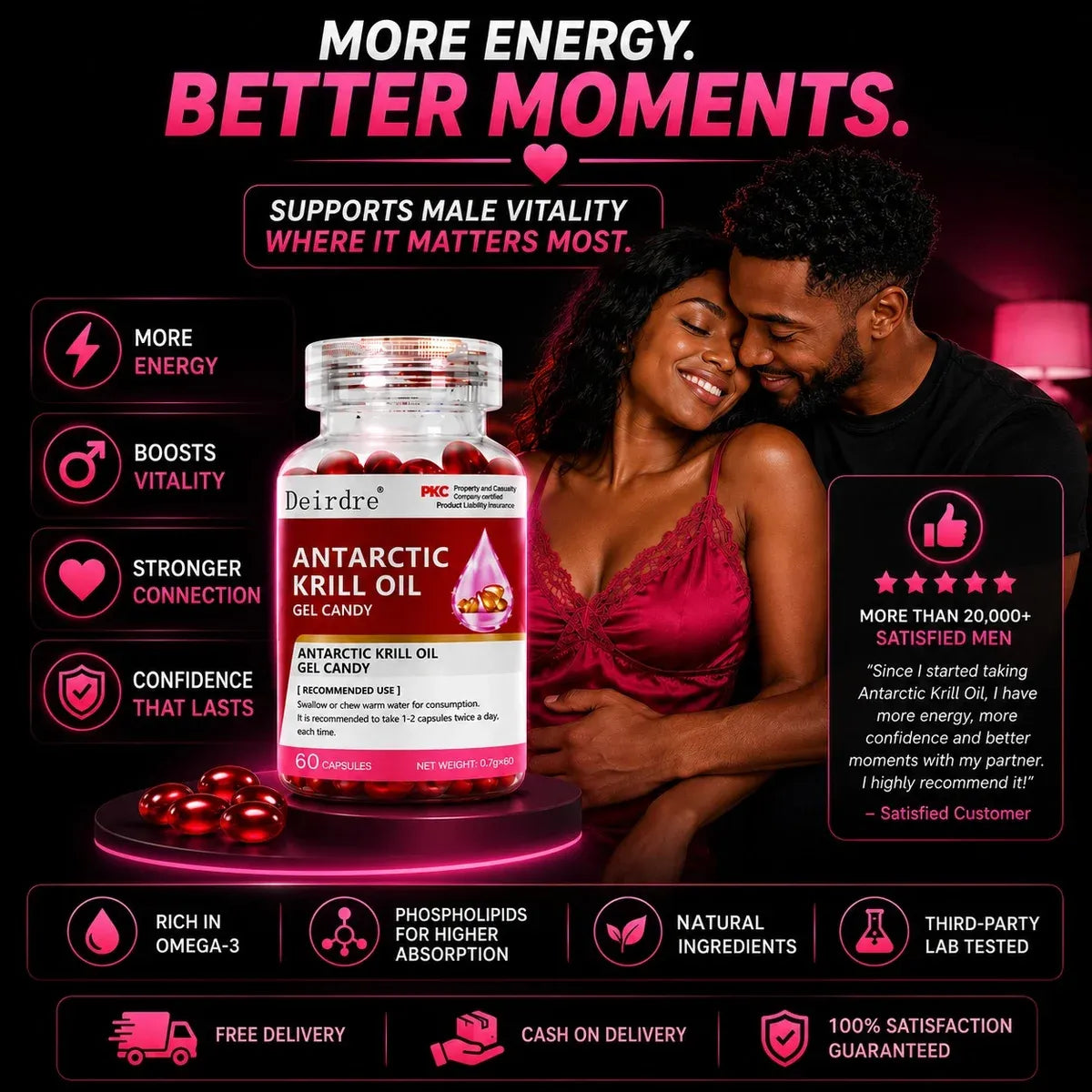 Krill Oil Capsules with Omega 3 and Astaxanthin