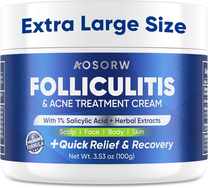 Folliculitis & Acne Treatment Cream – Salicylic Acid & Herbal Extracts for Scalp