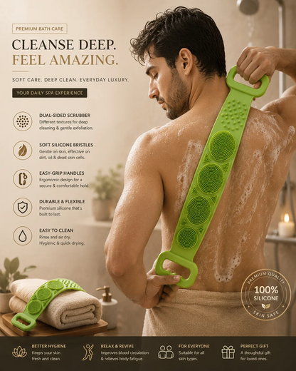 Silicone Soft Rubber Shower Scrubber