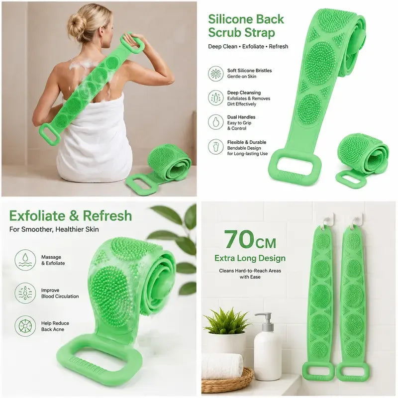 Silicone Soft Rubber Shower Scrubber