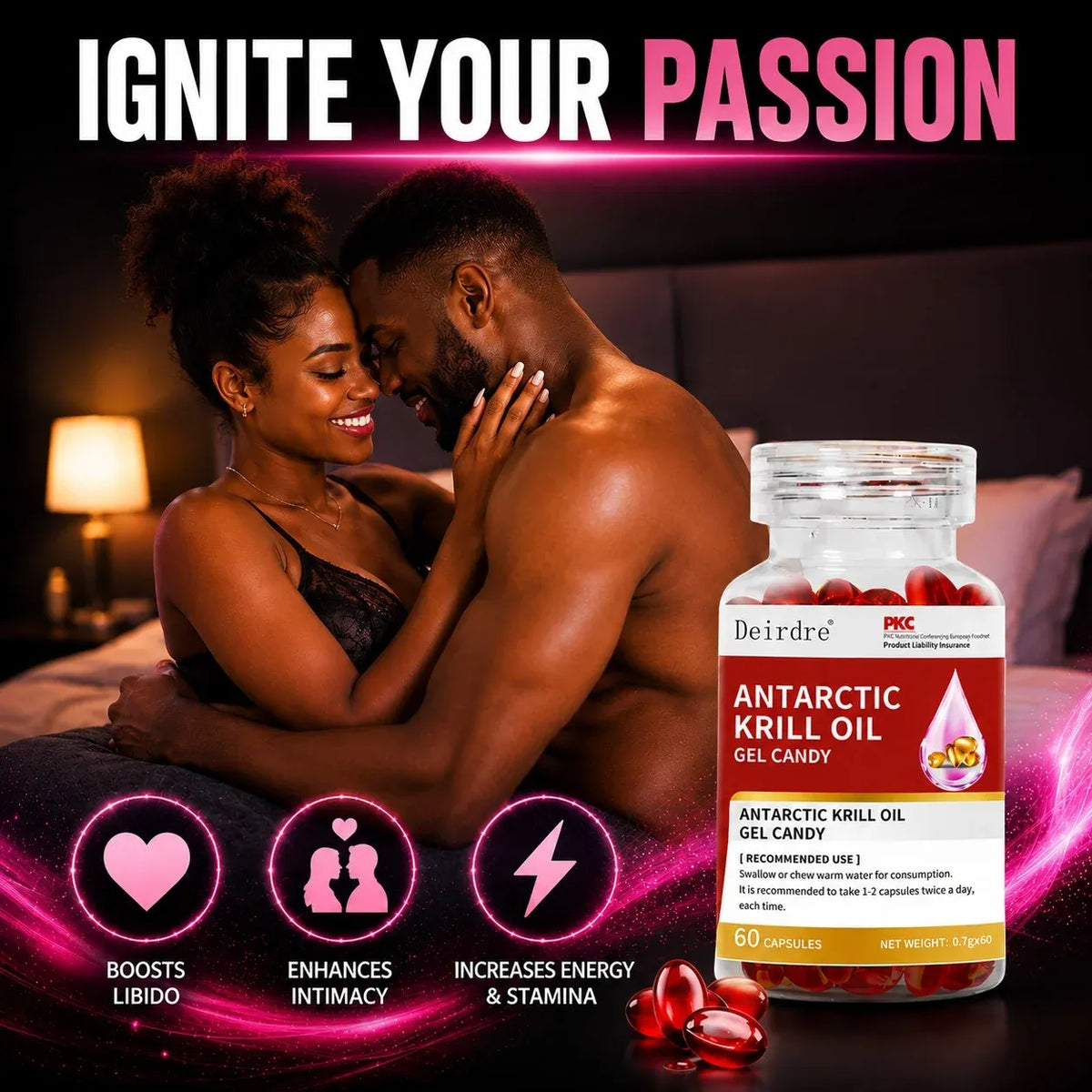 Krill Oil Capsules with Omega 3 and Astaxanthin