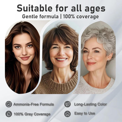 NNQ Hair Dye Cream Comb, Ammonia Free No Mix, for Men and Women